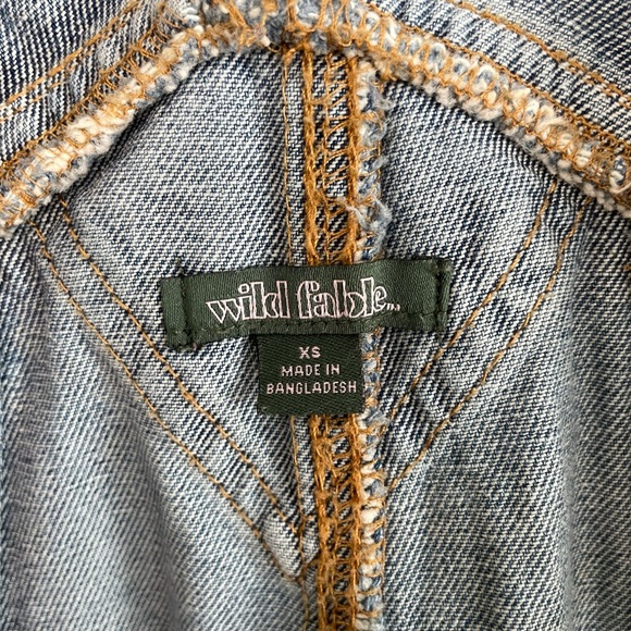 WILD FABLE Overall Shorts - Cute Distressed - Relaxed fit/ Y2K Retro - Picture 8 of 9